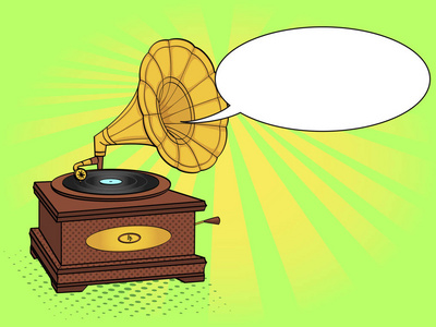 漫画卡通留声机图片