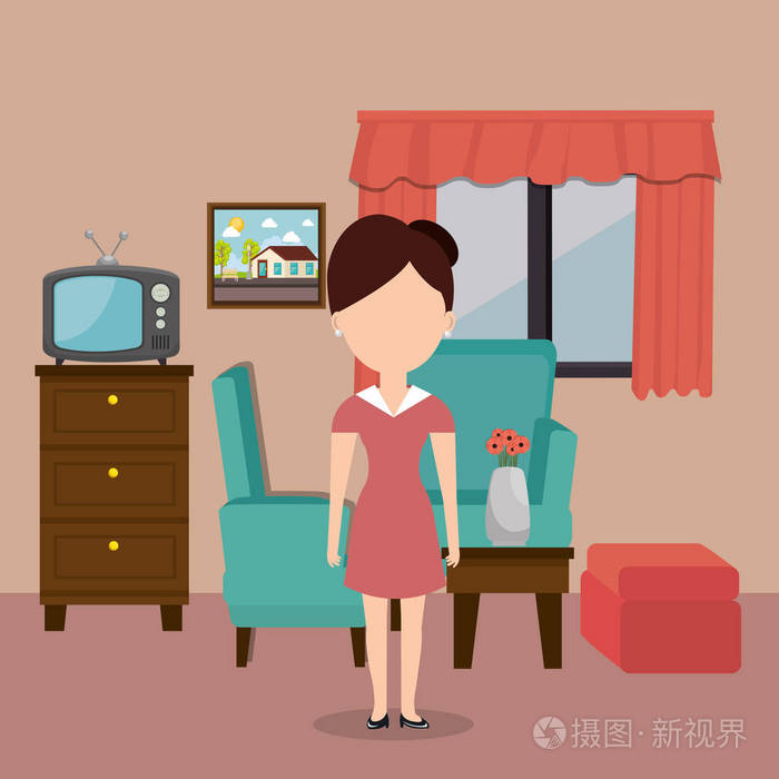 客房服务妇女在酒店工作