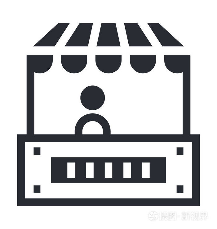 展台平面矢量图标