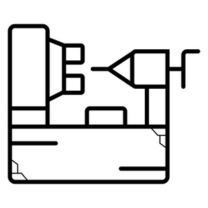 车床机线图标