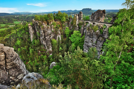 Elbe 砂岩山德累斯顿, 撒克逊瑞士国家公园在德国