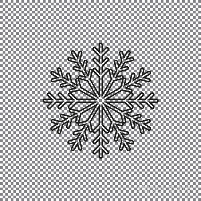透明背景上的矢量图标雪花