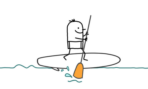 动画片人和桨在海
