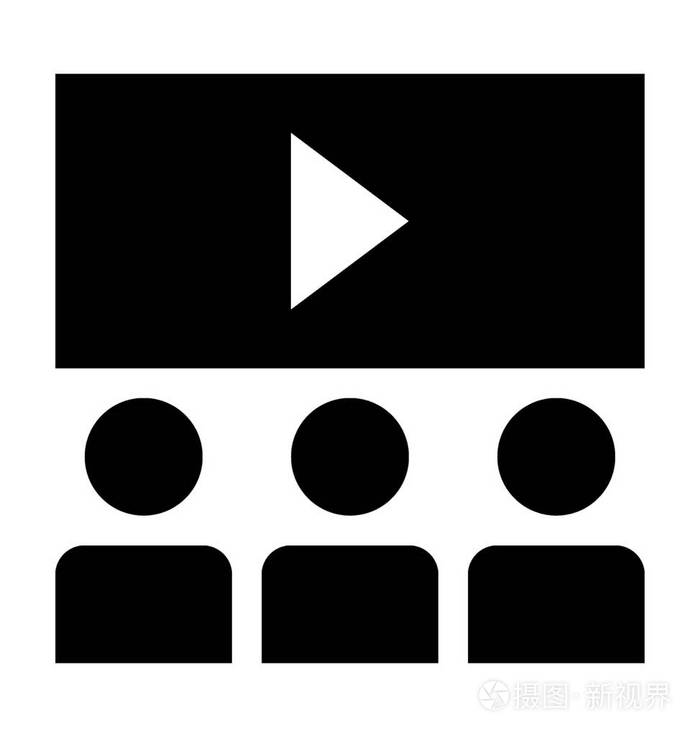 影院展厅平面矢量图标