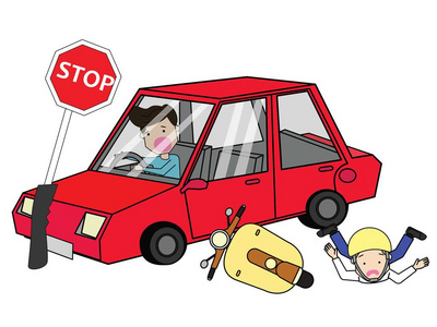 车祸卡通图片