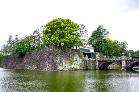 Seimon 石桥 Nijubashi 大桥, 日本东京故宫 Tokyos 最著名的桥