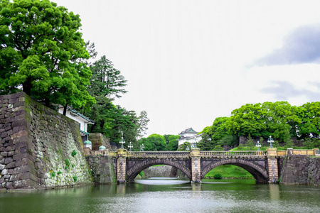 大手町seimon 石桥 (nijubashi) 大桥, 日本东京故宫 tokyos 最著名的