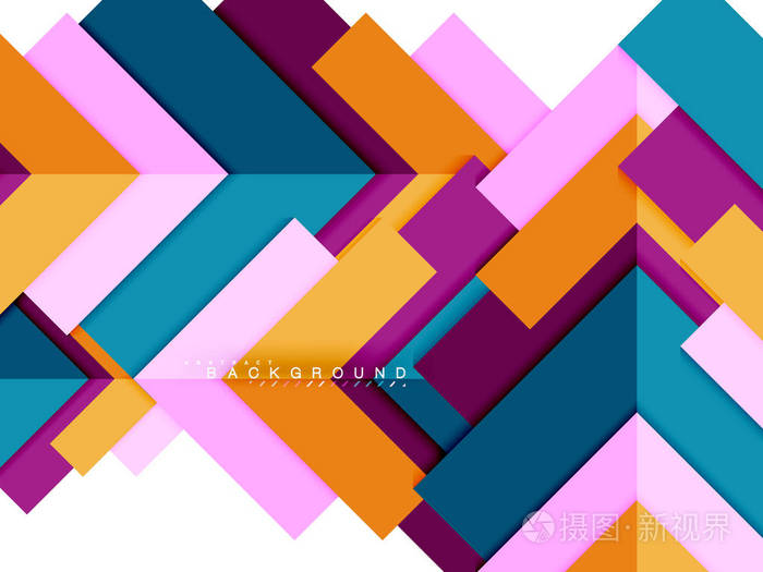 多彩多姿的抽象几何形状, 网络横幅的几何背景