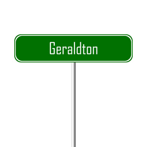 杰拉尔顿镇标志地方名字标志