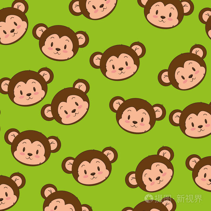 小可爱猴头图案