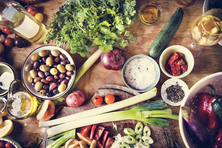 混合新鲜蔬菜食品摄影食谱创意