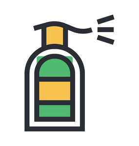 喷雾器彩色矢量图标照片