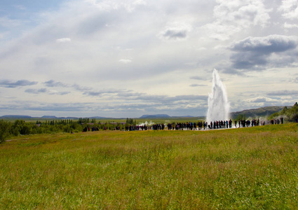 Geysir Strokkur欧洲最大的喷泉