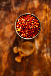 传统 harissa 香料混合摩洛哥红热 chilles 混合