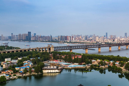 中国武汉市鸟瞰图图片