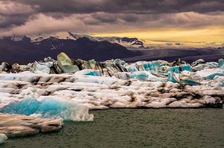 Jokursarlon 冰川湖在冰岛