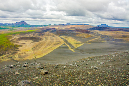 Myvatn火山风景在冰岛