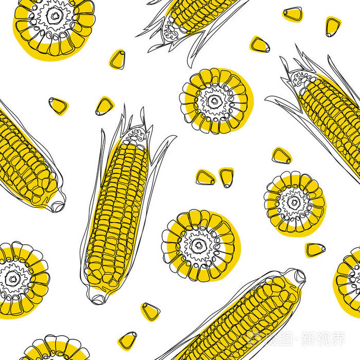 玉米色无缝图案