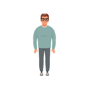 中年男子在休闲服装, 成长的阶段概念向量插图在白色背景下隔离照片