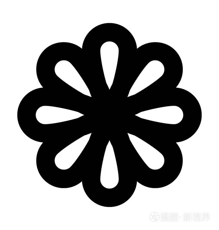 菊花平面矢量图标