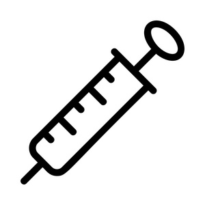 黑色轮廓喷油器在白色背景下分离