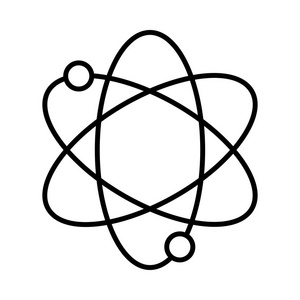 白色背景下的细线科学对象