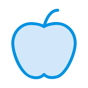 蓝色苹果在白色背景被隔绝了