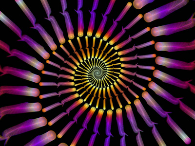 基于分形元素旋转涡设计的数学,几何与科学学科隐喻研究照片