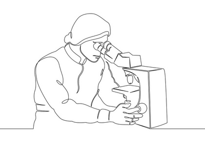 教授研究连续单画一线科学家研究员教授照片