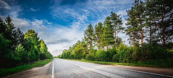 夏季道路户外景观