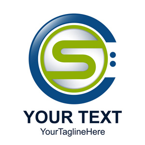 初始字母 cs 徽标设计用于业务和公司标识的模板元素照片