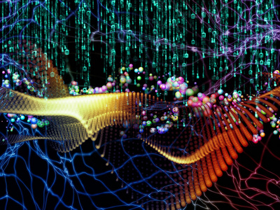 数学宇宙系列。数学科学教育和现代技术工程空间数字和元素的背景设计