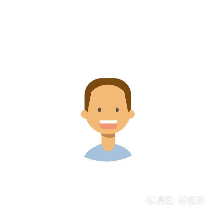 可爱的孩子脸上的快乐男孩肖像白色背景, 男性头像平