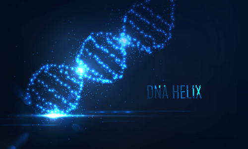 Nenon dna 螺旋由发光粒子组成