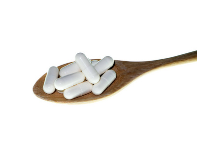 木勺白胶囊照片