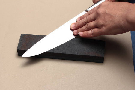 自创,句柄刀要用油石把锋利的刀照片