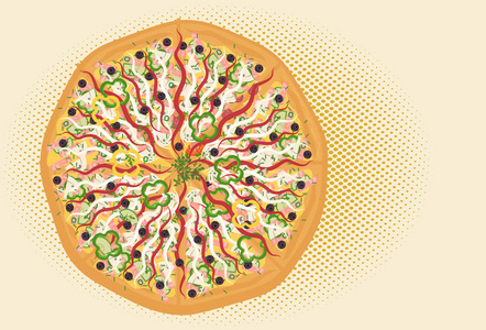 比萨美味快餐无缝模式背景