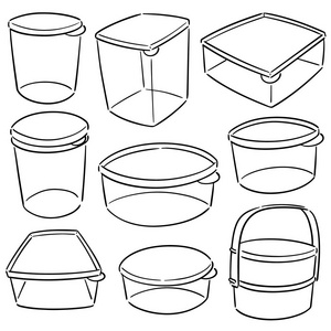 向量集的塑料容器