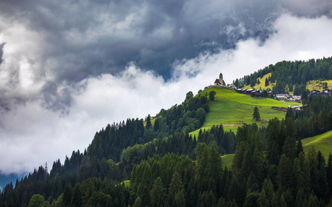 国家公园白云岩 Dolomiti, 著名的位置, 蒂罗尔, 阿尔卑斯, 意大利, 欧洲的伟大的看法。戏剧性和风景如画的场面。