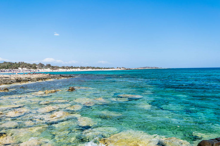 Balos 海滩在希腊。海景和夏季景观
