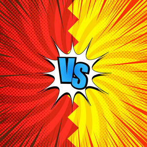 决斗场面漫画 vs 概念照片