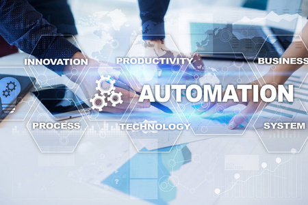 自动化概念作为一种创新, 提高技术和业务流程的生产率照片
