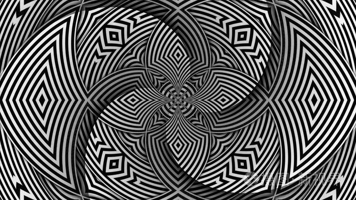 催眠花条纹形状