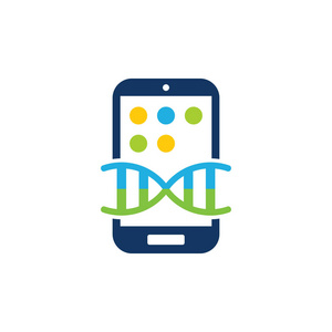 Dna 移动徽标图标设计