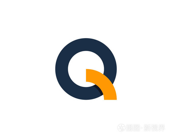 字母q 图标徽标设计元素