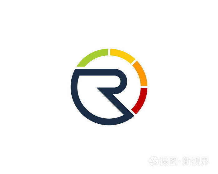 字母r 图标徽标设计元素
