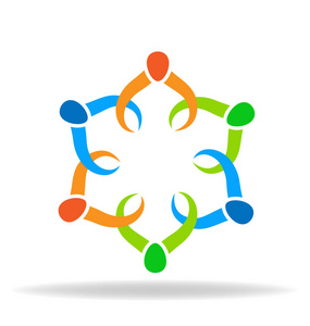 牵手合作合作伙伴牵手徽标矢量照片