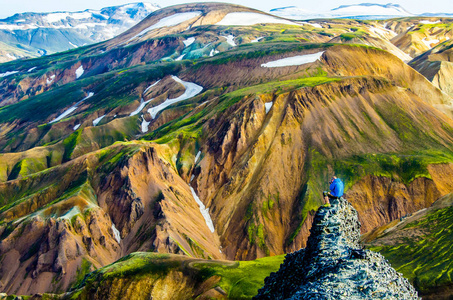 Landmannalaugar惊人的景观在冰岛