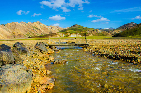 Landmannalaugar惊人的景观在冰岛