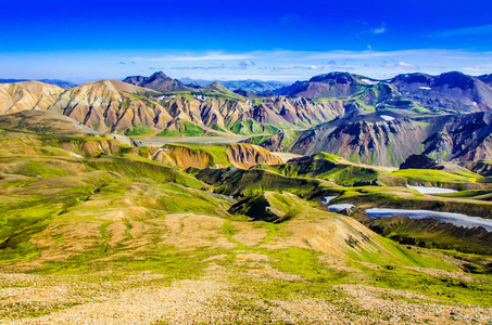 Landmannalaugar惊人的景观在冰岛